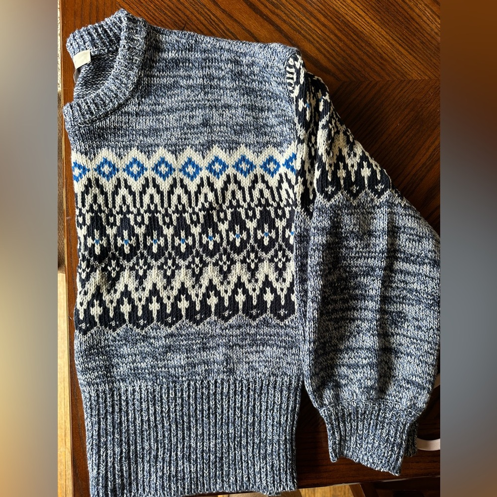 Loft Sparkle Marled Fair Isle Sweater